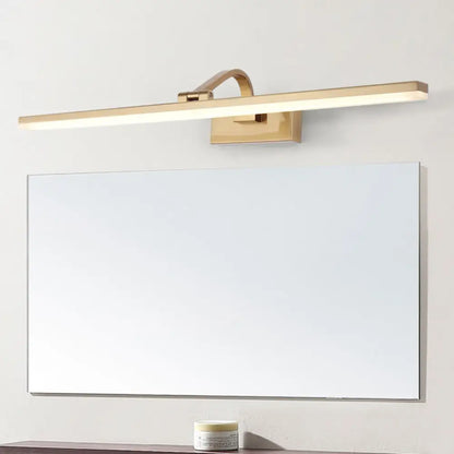 DecorBites™ Modern Brass Linear Vanity LED Light with Swing Arm - Acrylic Wall Mount Fixture