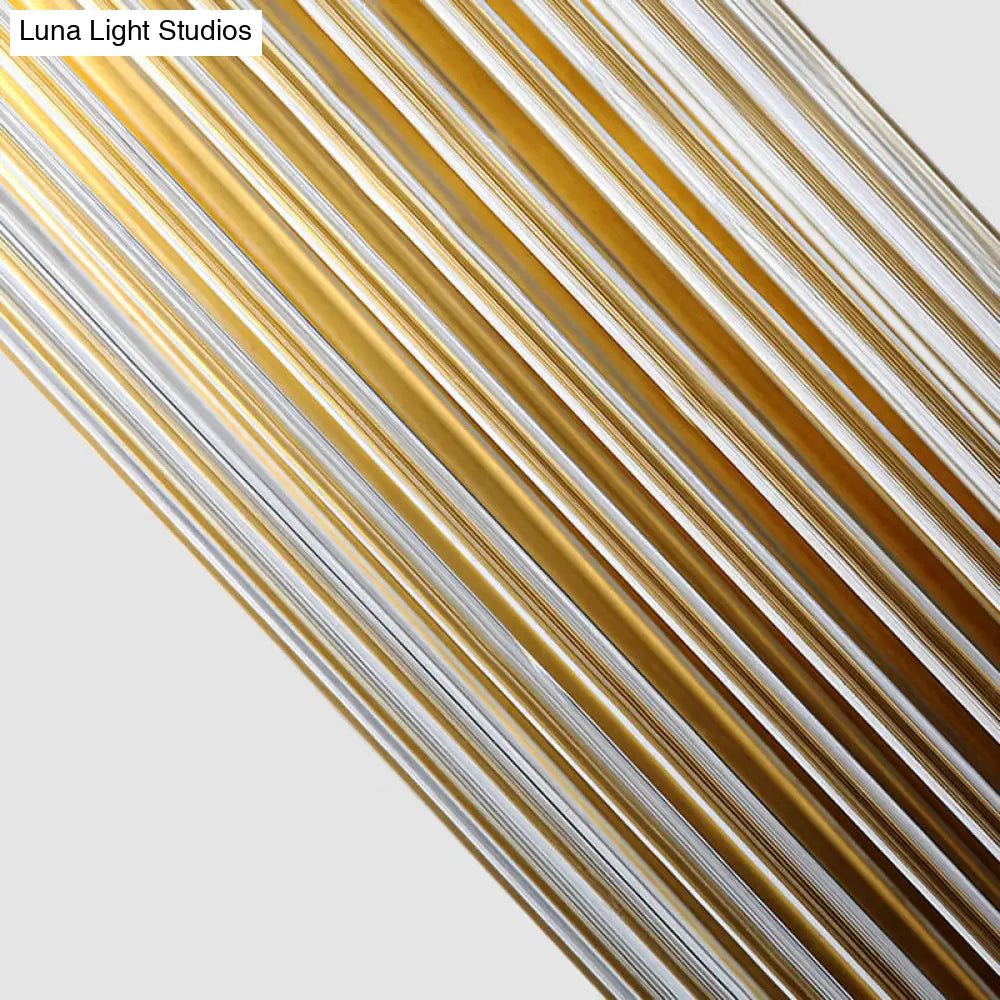 DecorBites™ Modern Brass Linear Wall Lamp with Clear Crystal Sconce - 2 Lights, Stylish Design