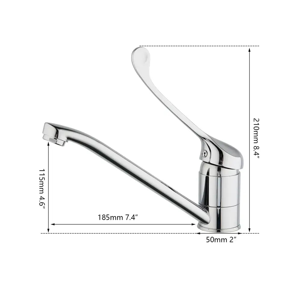 Modern brass long handle basin faucet chrome kitchen mixer tap