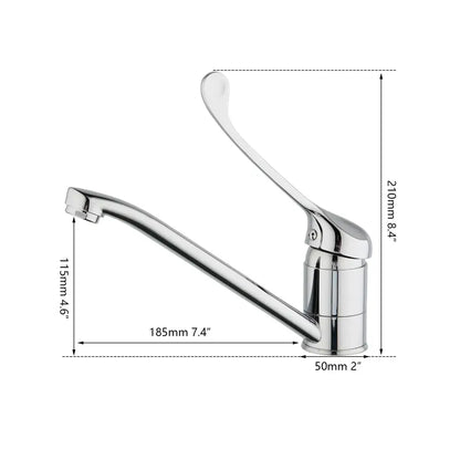 Modern brass long handle basin faucet chrome kitchen mixer tap