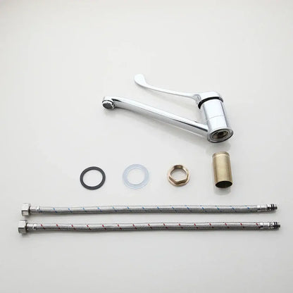 Modern brass long handle basin faucet chrome kitchen mixer tap