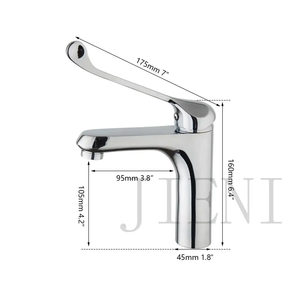 Modern brass long handle basin faucet chrome kitchen mixer tap