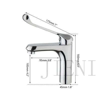Modern brass long handle basin faucet chrome kitchen mixer tap