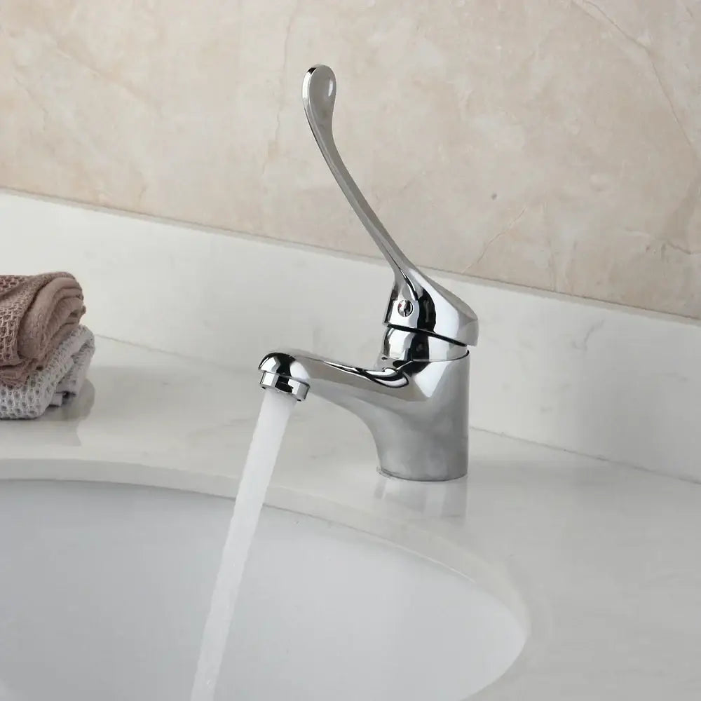 Modern brass long handle basin faucet chrome kitchen mixer tap
