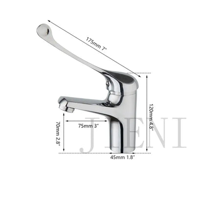 Modern brass long handle basin faucet chrome kitchen mixer tap