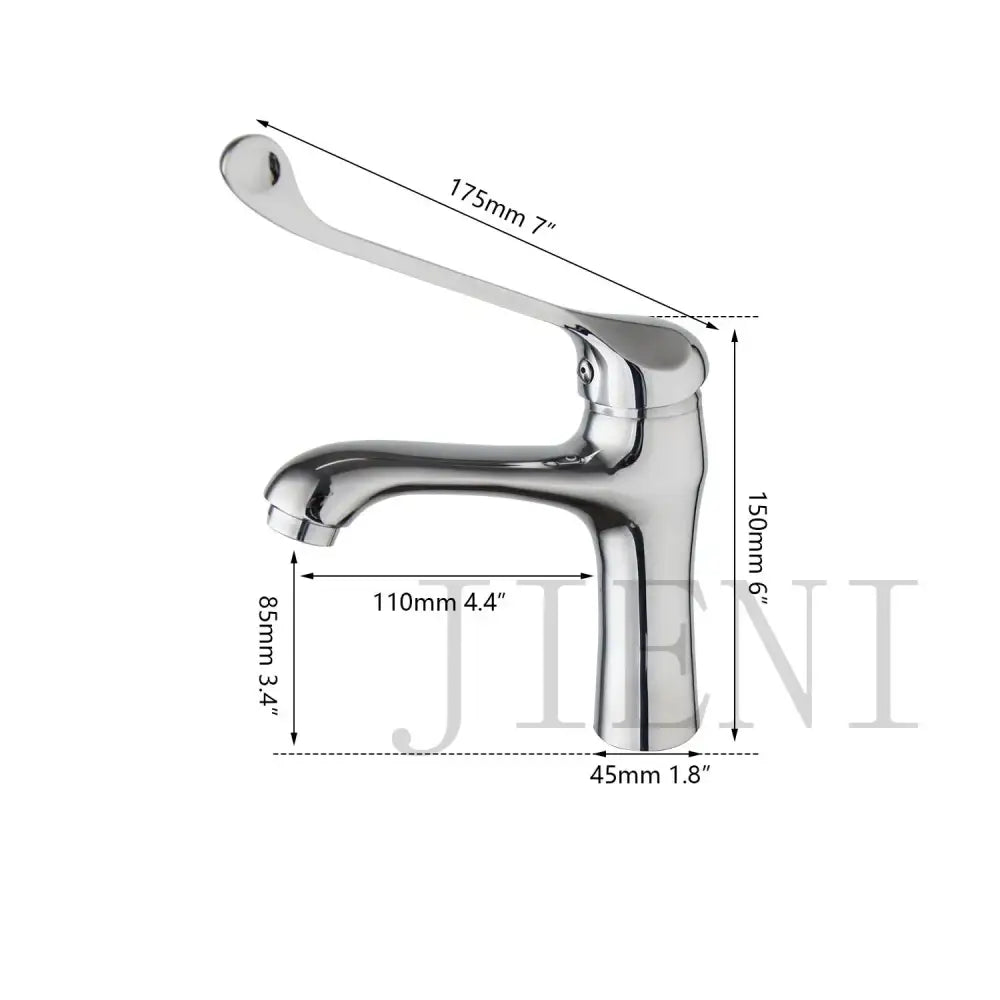 Modern brass long handle basin faucet chrome kitchen mixer tap