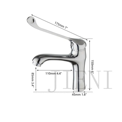 Modern brass long handle basin faucet chrome kitchen mixer tap