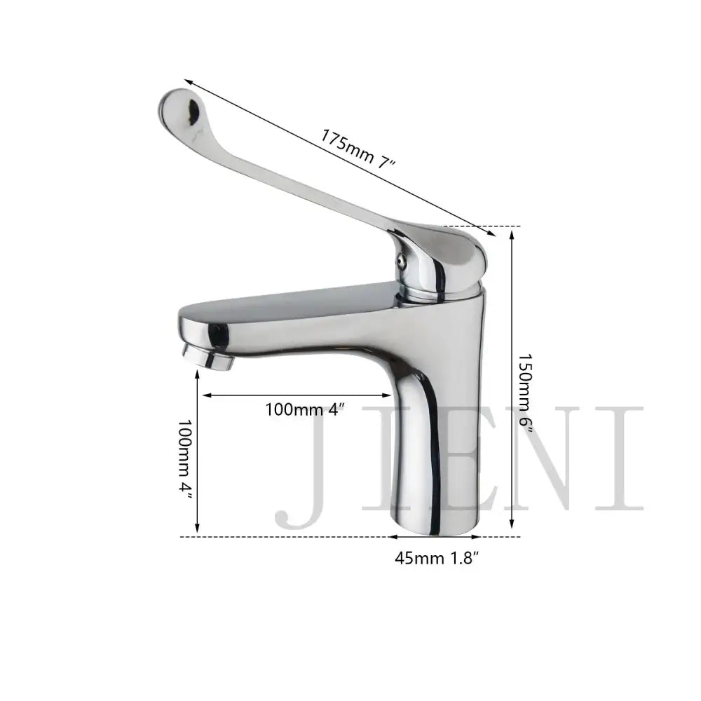 Modern brass long handle basin faucet chrome kitchen mixer tap