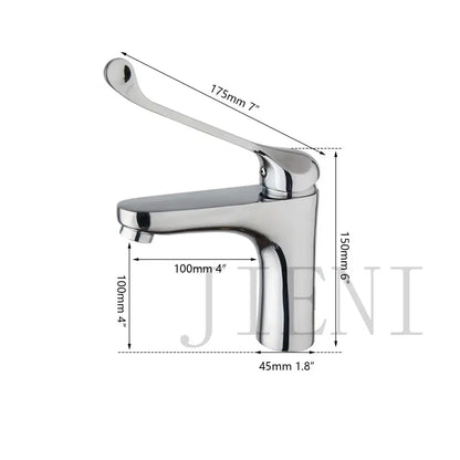 Modern brass long handle basin faucet chrome kitchen mixer tap