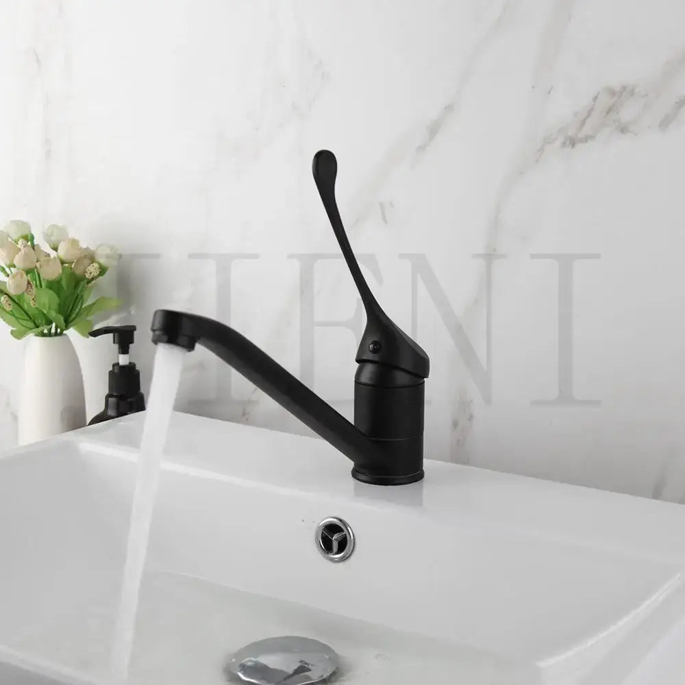 Modern brass long handle basin faucet chrome kitchen mixer tap