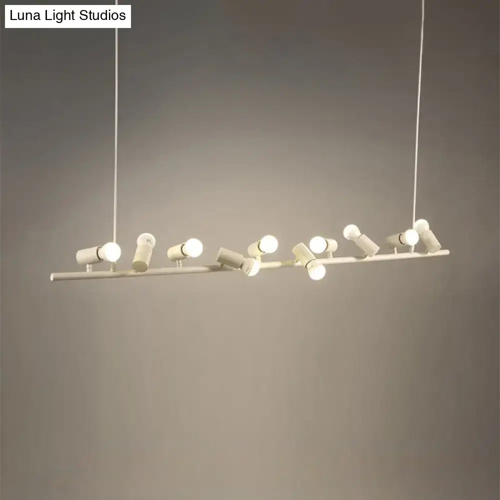 Modern brass metal island lamp adjustable dining room pendant light