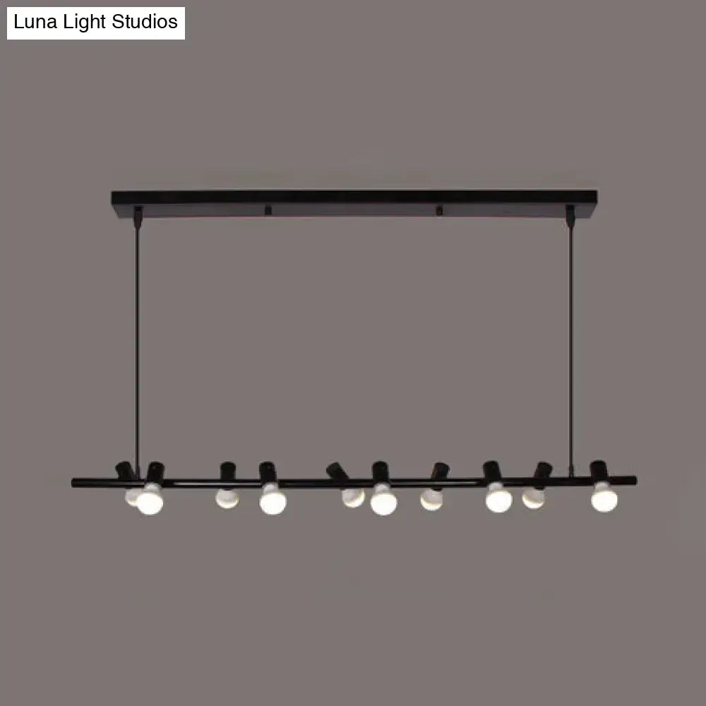 Modern brass metal island lamp adjustable dining room pendant light