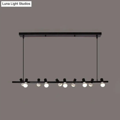 Modern brass metal island lamp adjustable dining room pendant light