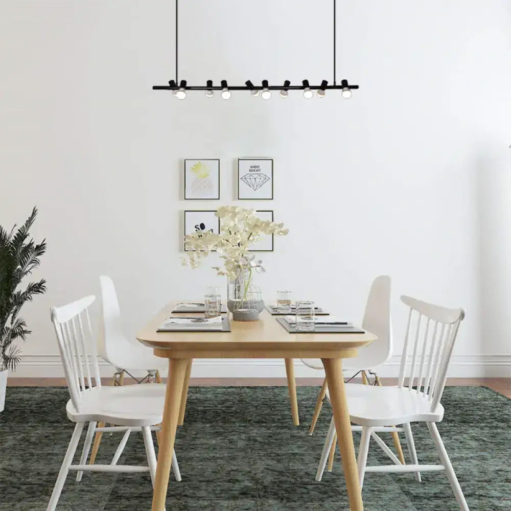 Modern brass metal island lamp adjustable dining room pendant light