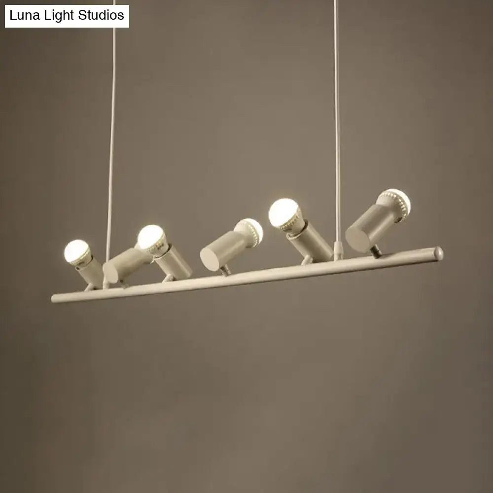Modern brass metal island lamp adjustable dining room pendant light