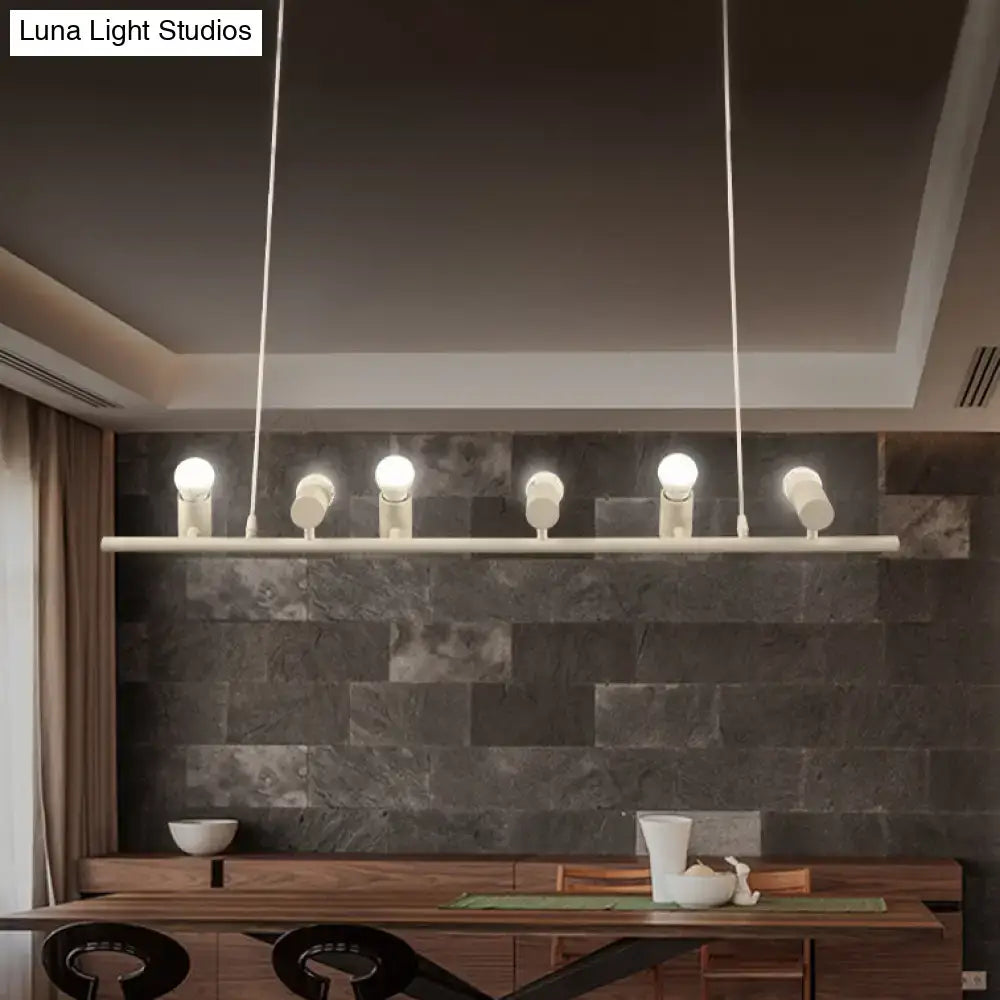 Modern brass metal island lamp adjustable dining room pendant light