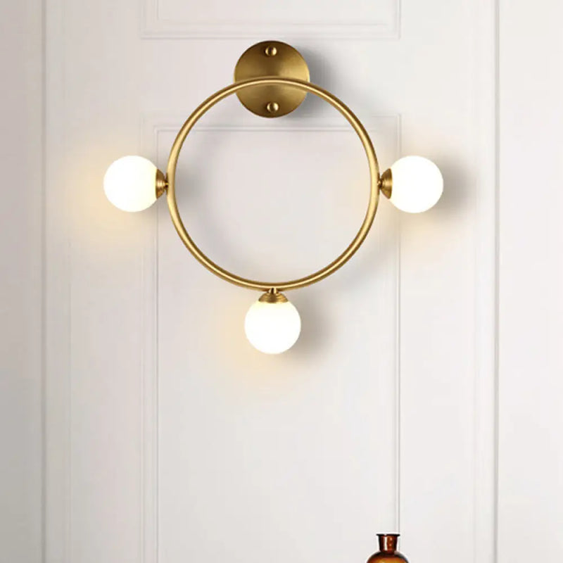 DecorBites™ Modern Brass Metal Wall Sconce with 3 LED Lights for Bedside