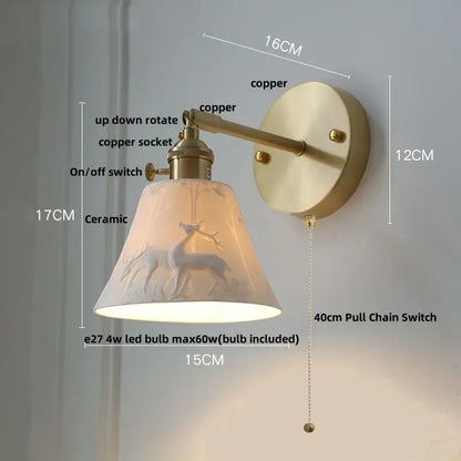Modern brass mountain led wall lamp sconce – bedroom stair light
