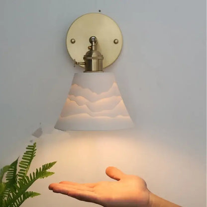 Modern brass mountain led wall lamp sconce – bedroom stair light
