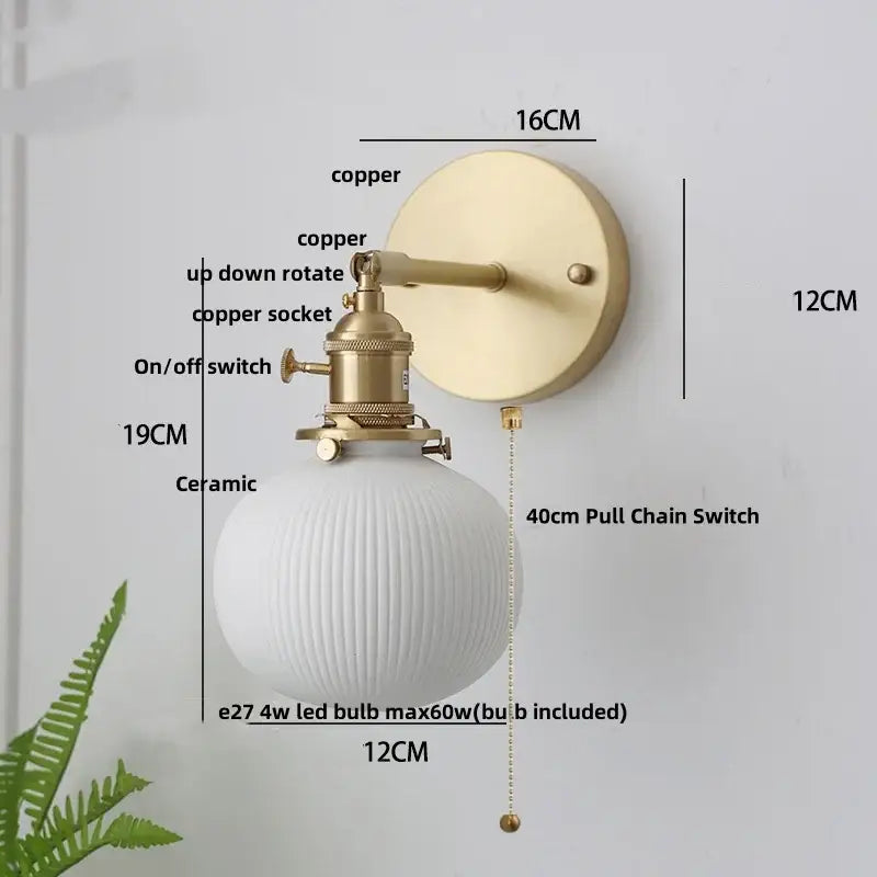 Modern brass mountain led wall lamp sconce – bedroom stair light