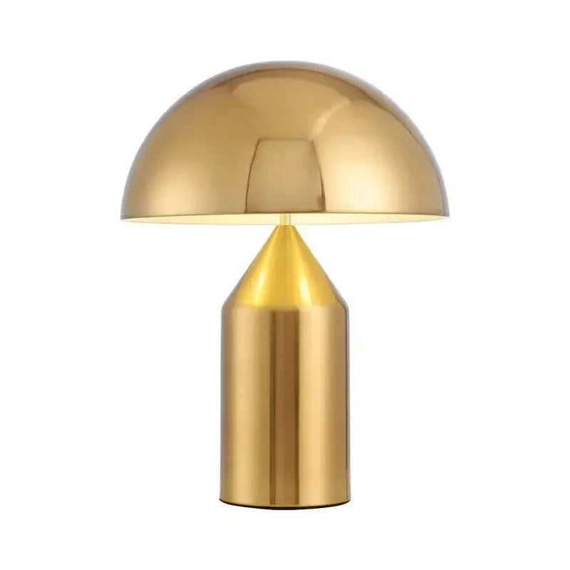 Modern brass mushroom metal led table lamp bedroom night light