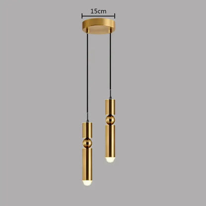 Modern brass pendant light kitchen minimalist led hanging lamp