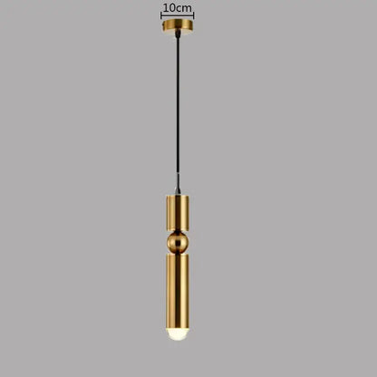 Modern brass pendant light kitchen minimalist led hanging lamp