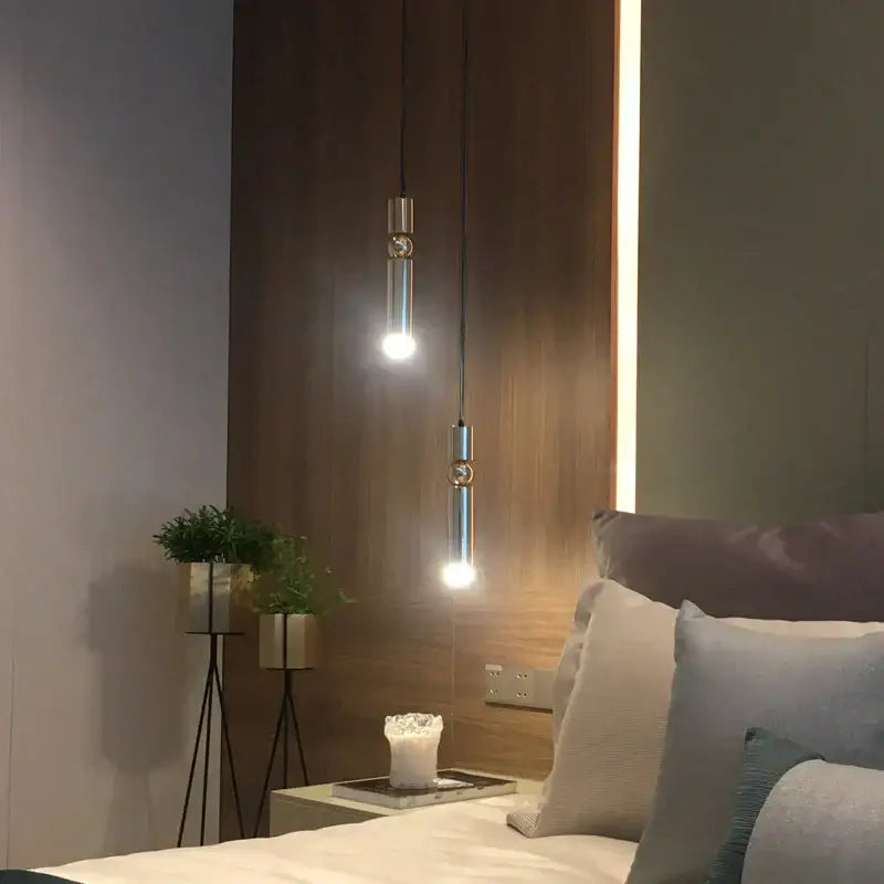 Modern brass pendant light kitchen minimalist led hanging lamp