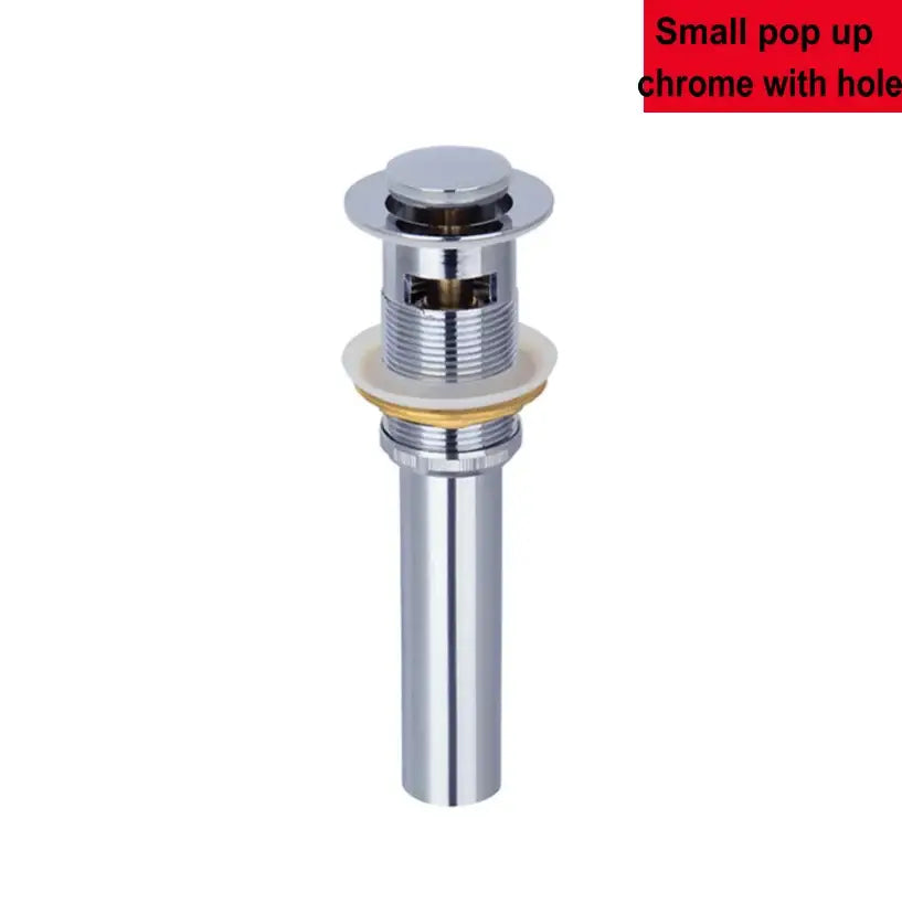 Modern brass pop up drain for bathroom sink four finishes