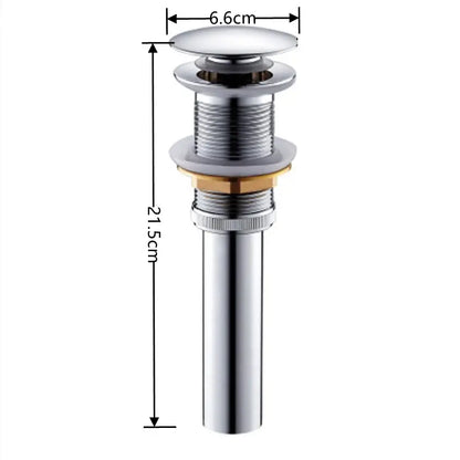 Modern brass pop up drain for bathroom sink four finishes