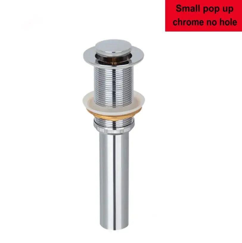 Modern brass pop up drain for bathroom sink four finishes