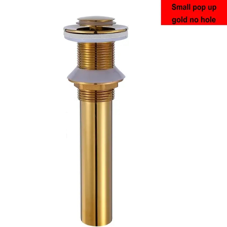 Modern brass pop up drain for bathroom sink four finishes