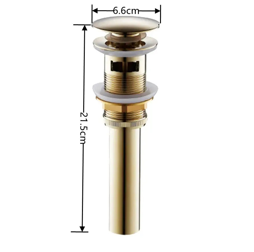 Modern brass pop up drain for bathroom sink four finishes