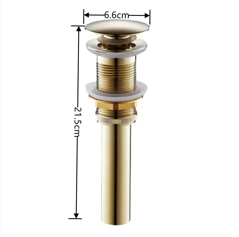 Modern brass pop up drain for bathroom sink four finishes