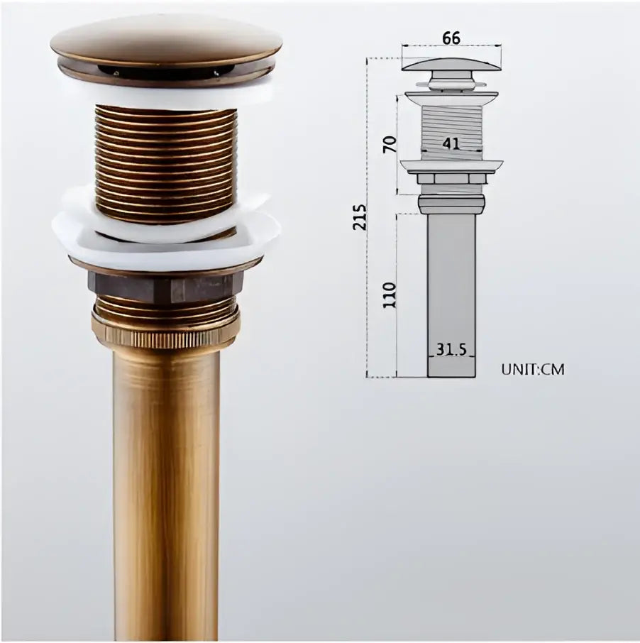 Modern brass round siphon p-trap set gun grey bathroom drainer