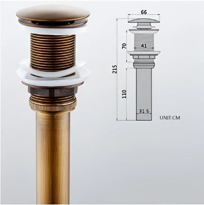 Modern brass round siphon p-trap set gun grey bathroom drainer