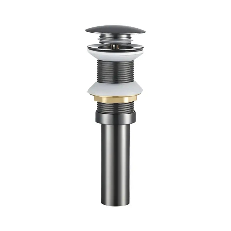 Modern brass round siphon p-trap set gun grey bathroom drainer