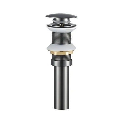 Modern brass round siphon p-trap set gun grey bathroom drainer