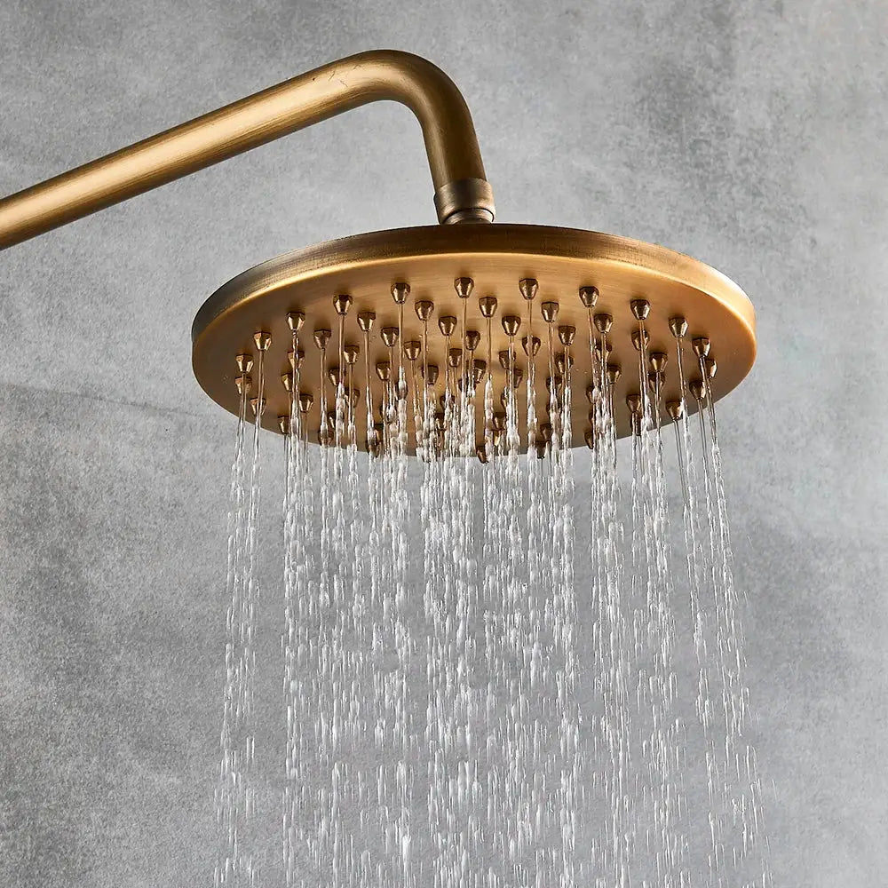 Modern brass shower set bathroom rainfall head and handheld sprayer