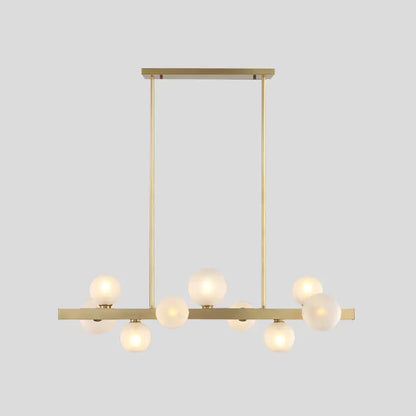 Modern brass simplicity globe pendant dining room frosted glass light
