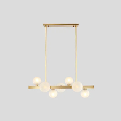 Modern brass simplicity globe pendant dining room frosted glass light