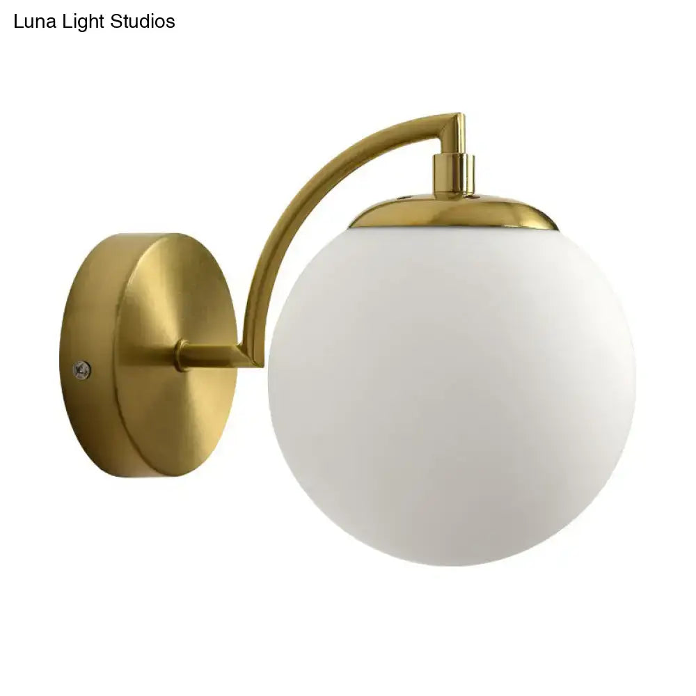 Modern brass smoked glass stairway wall lighting fixture