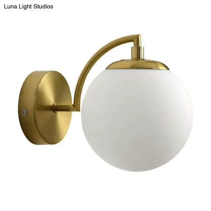 Modern brass smoked glass stairway wall lighting fixture