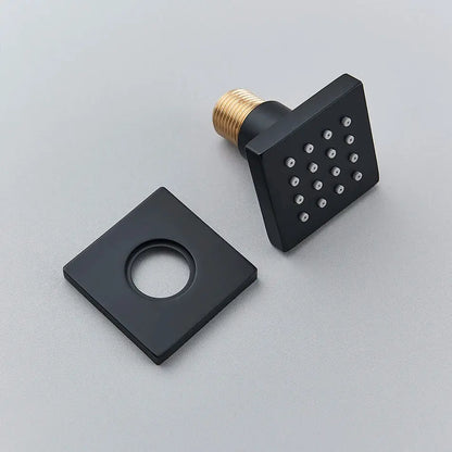 Modern brass square body spray shower jets bathroom massage nozzles