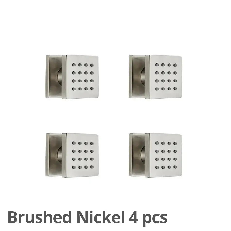 Modern brass square body spray shower jets bathroom massage nozzles