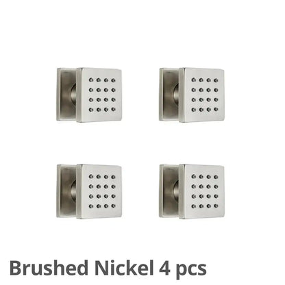 Modern brass square body spray shower jets bathroom massage nozzles