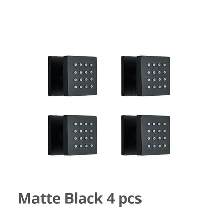 Modern brass square body spray shower jets bathroom massage nozzles