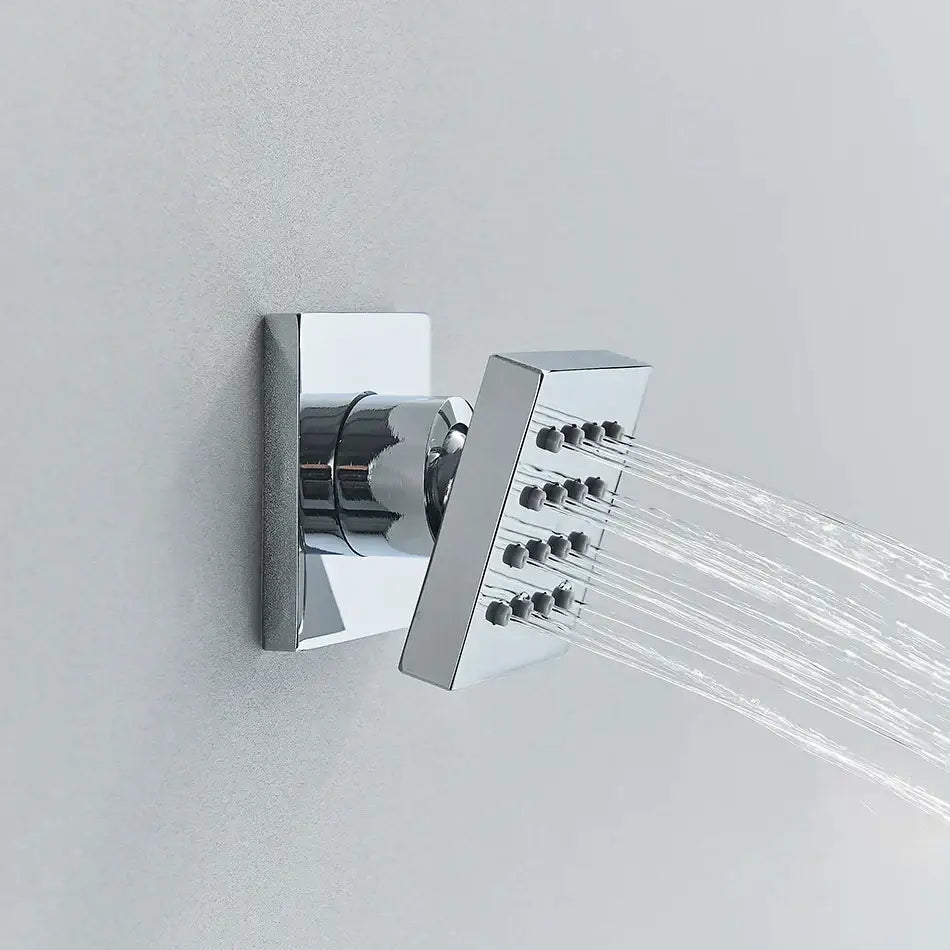 Modern brass square body spray shower jets bathroom massage nozzles