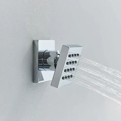 Modern brass square body spray shower jets bathroom massage nozzles