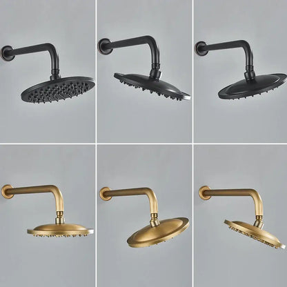 Modern brass square rainfall shower faucet set bathroom mixer system